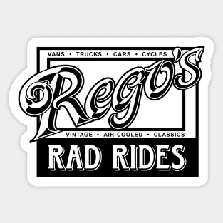 Rego's Rad Rides Sticker